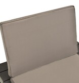 VidaXL Loungestoel met kussen kunststof antraciet