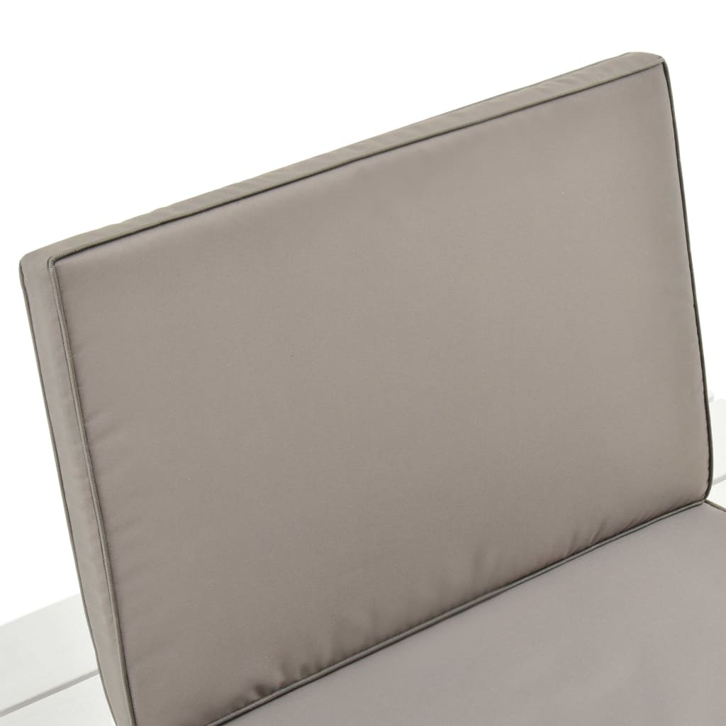 VidaXL Loungestoel met kussen kunststof wit