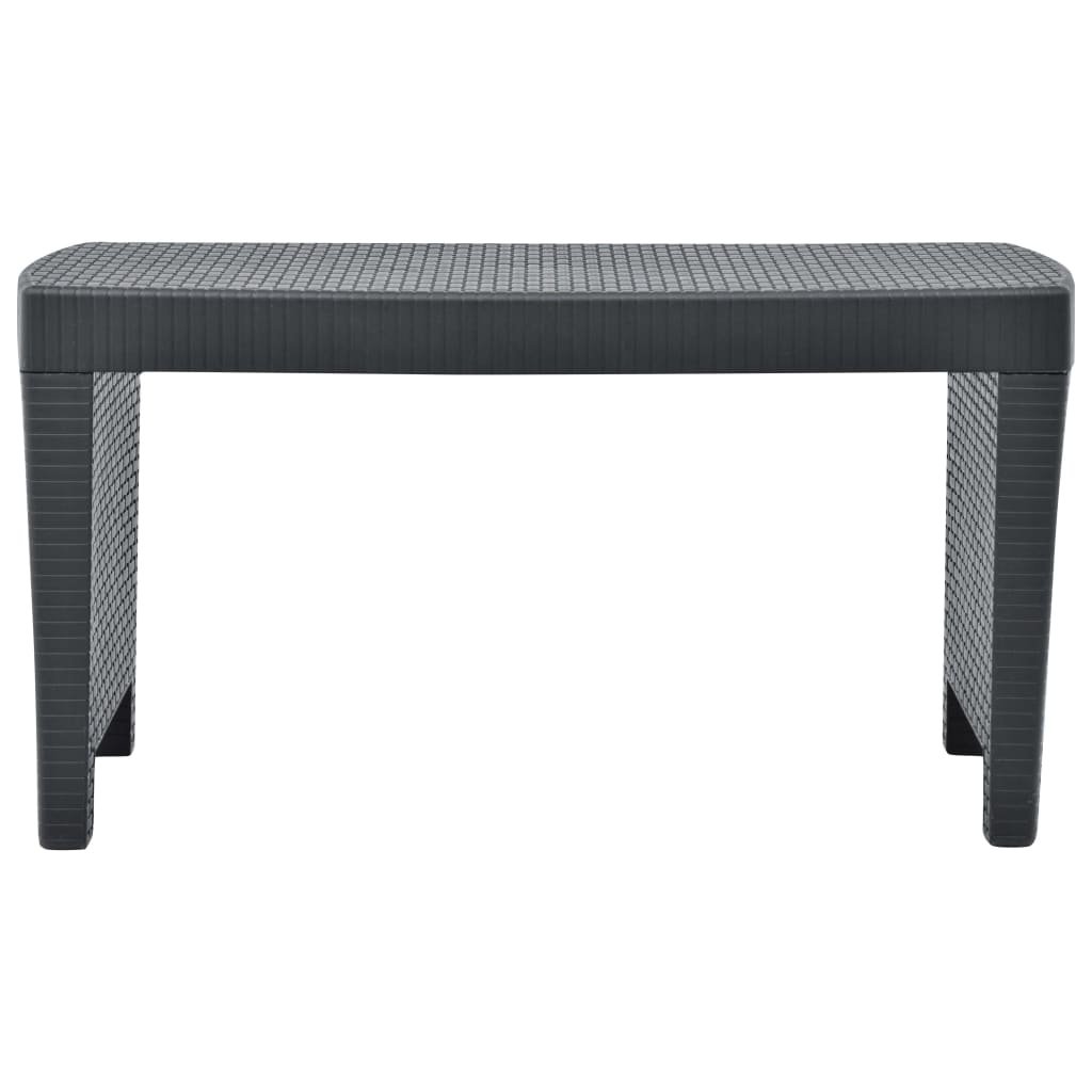 VidaXL 3-delige Loungeset kunststof antraciet