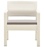 VidaXL 3-delige Loungeset kunststof wit