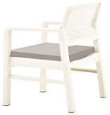 VidaXL 3-delige Loungeset kunststof wit