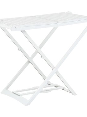 VidaXL Droogrek inklapbaar kunststof wit