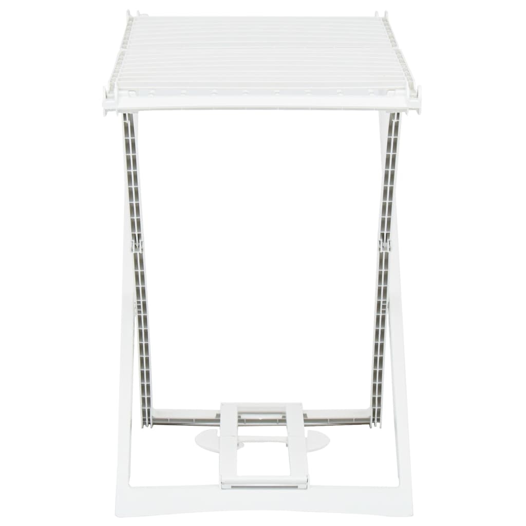 VidaXL Droogrek inklapbaar kunststof wit