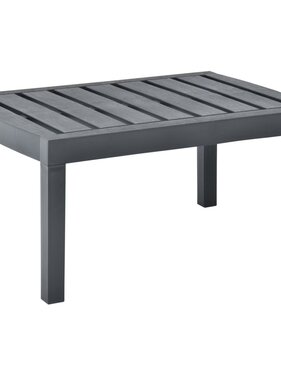 VidaXL Tuintafel 78x55x38 cm kunststof antracietkleurig