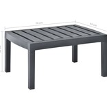 VidaXL Tuintafel 78x55x38 cm kunststof antracietkleurig