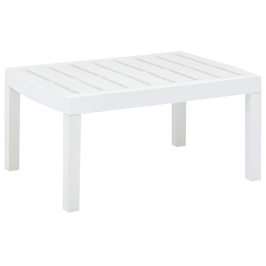 VidaXL Tuintafel 78x55x38 cm kunststof wit