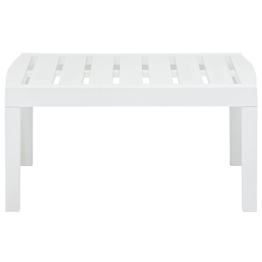 VidaXL Tuintafel 78x55x38 cm kunststof wit