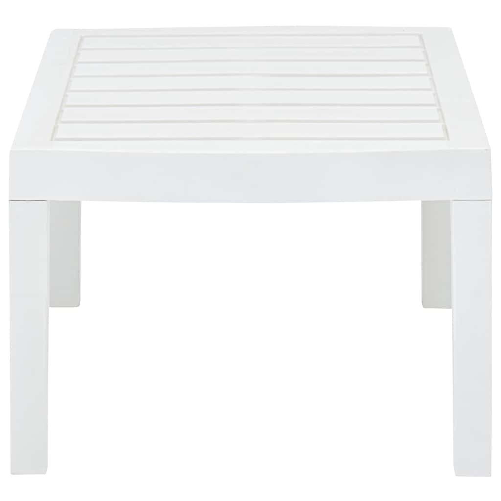 VidaXL Tuintafel 78x55x38 cm kunststof wit