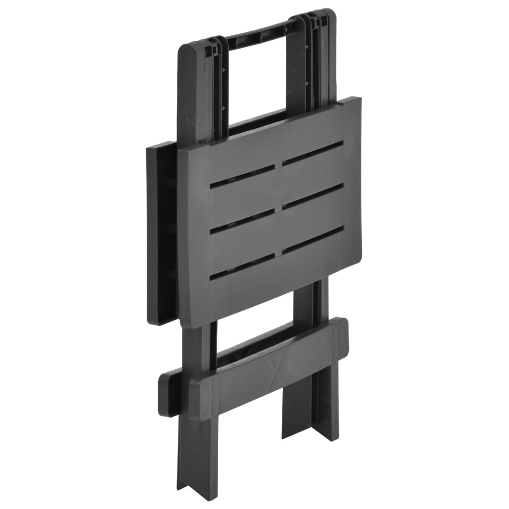 VidaXL Tuintafel inklapbaar 45x43x50 cm kunststof antraciet