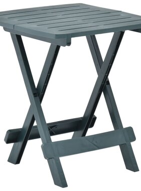 VidaXL Tuintafel inklapbaar 45x43x50 cm kunststof groen
