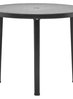 VidaXL Tuintafel 89 cm kunststof antraciet