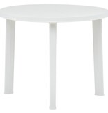 VidaXL Tuintafel 89 cm kunststof wit