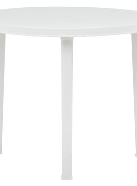 VidaXL Tuintafel 89 cm kunststof wit
