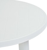 VidaXL Tuintafel 89 cm kunststof wit