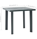 VidaXL Tuintafel 80x75x72 cm kunststof groen