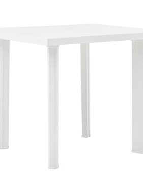 VidaXL Tuintafel 80x75x72 cm kunststof wit