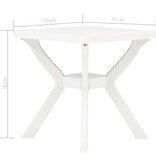 VidaXL Bistrotafel 70x70x72 cm kunststof wit