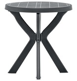 VidaXL Bistrotafel Ø70 cm kunststof antraciet