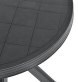 VidaXL Bistrotafel Ø70 cm kunststof antraciet