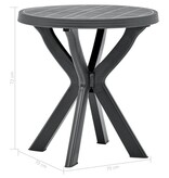 VidaXL Bistrotafel Ø70 cm kunststof antraciet