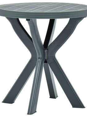 VidaXL Bistrotafel Ø70 cm kunststof groen
