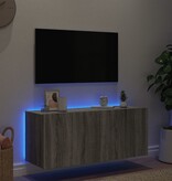 VidaXL Tv-wandmeubel met LED-verlichting 100x35x41 cm grijs sonoma