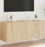 VidaXL Tv-wandmeubel met LED-verlichting 100x35x41 cm sonoma eiken