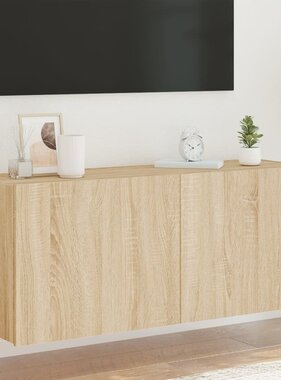 VidaXL Tv-wandmeubel met LED-verlichting 100x35x41 cm sonoma eiken