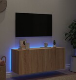 VidaXL Tv-wandmeubel met LED-verlichting 100x35x41 cm sonoma eiken