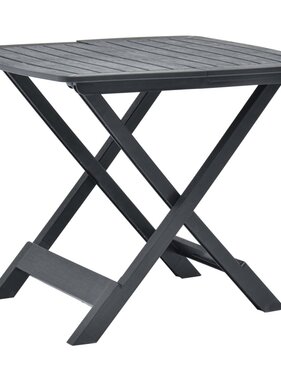 VidaXL Tuintafel inklapbaar 79x72x70 cm kunststof antraciet