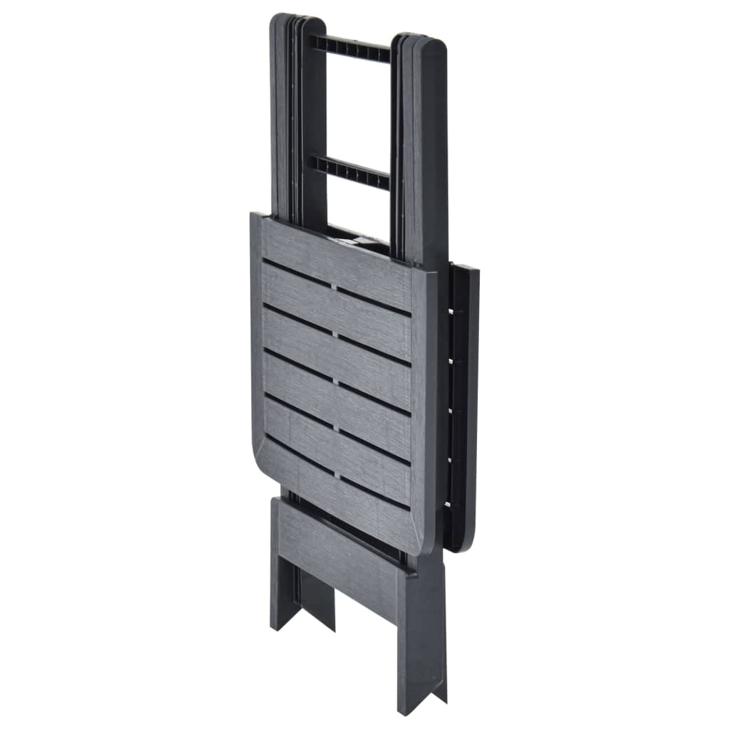 VidaXL Tuintafel inklapbaar 79x72x70 cm kunststof antraciet