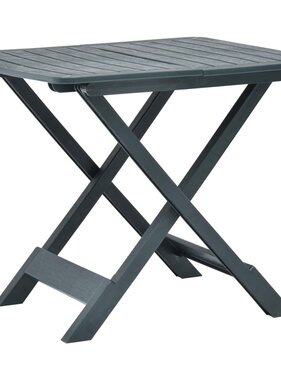 VidaXL Tuintafel inklapbaar 79x72x70 cm kunststof groen