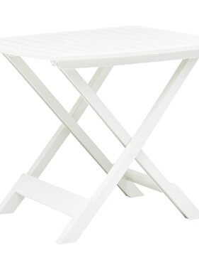 VidaXL Tuintafel inklapbaar 79x72x70 cm kunststof wit