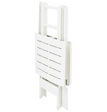 VidaXL Tuintafel inklapbaar 79x72x70 cm kunststof wit
