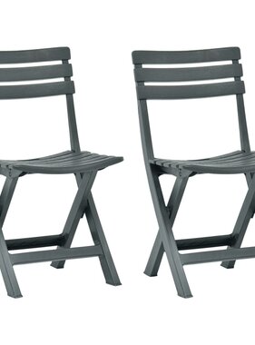 VidaXL Tuinstoelen inklapbaar 2 st kunststof groen