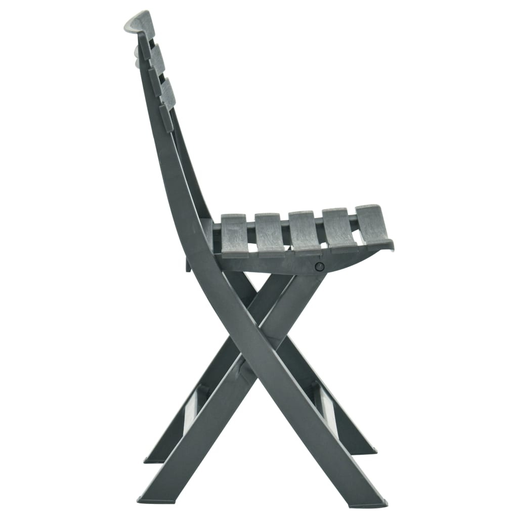 VidaXL Tuinstoelen inklapbaar 2 st kunststof groen