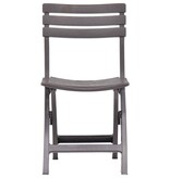 VidaXL Tuinstoelen inklapbaar 2 st kunststof mokka