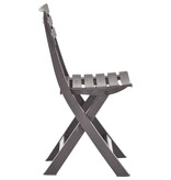 VidaXL Tuinstoelen inklapbaar 2 st kunststof mokka