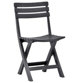 VidaXL Tuinstoelen inklapbaar 2 st kunststof antraciet