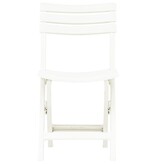 VidaXL Tuinstoelen inklapbaar 2 st kunststof wit