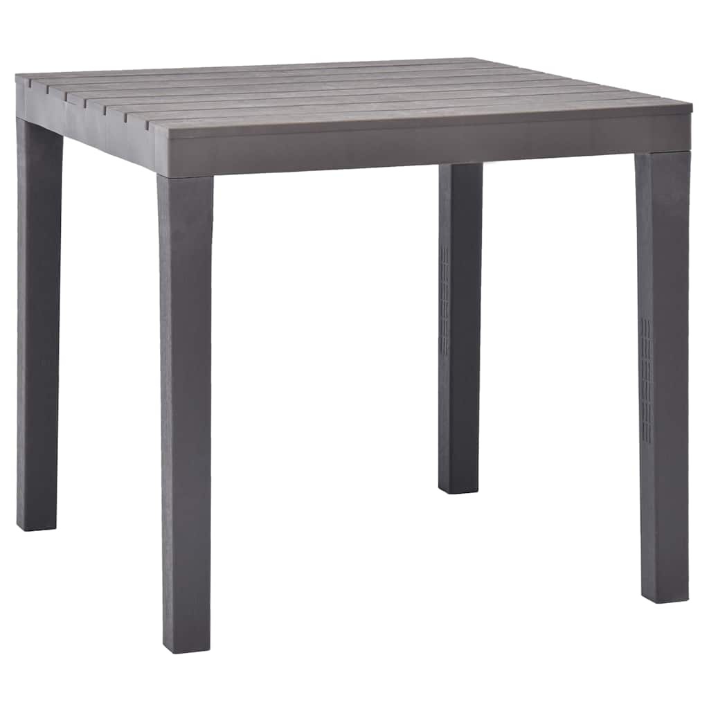 VidaXL Tuintafel 78x78x72 cm kunststof mokka
