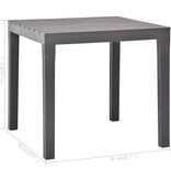 VidaXL Tuintafel 78x78x72 cm kunststof mokka