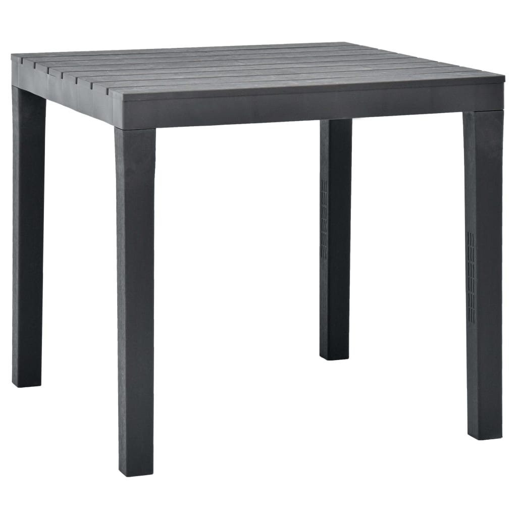 VidaXL Tuintafel 78x78x72 cm kunststof antraciet