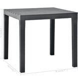 VidaXL Tuintafel 78x78x72 cm kunststof antraciet