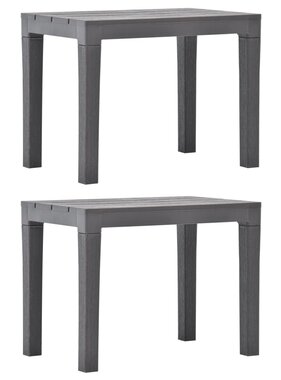 VidaXL Tuinbanken 2 st kunststof mokka