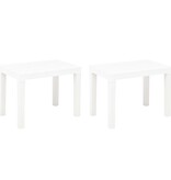 VidaXL Tuinbanken 2 st kunststof wit