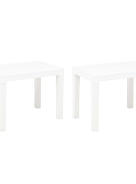 VidaXL Tuinbanken 2 st kunststof wit