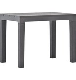 VidaXL Tuintafel met 2 banken kunststof bruin