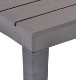 VidaXL Tuintafel met 2 banken kunststof bruin