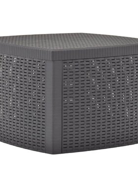 VidaXL Bijzettafel 54x54x36,5 cm kunststof mokka